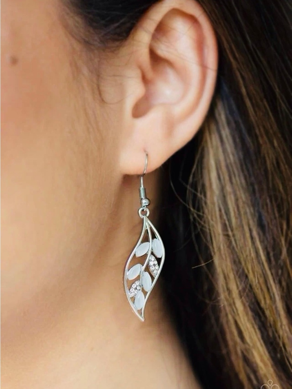 Silver Leaf Drop Earrings - Elegant Women’s Jewelry